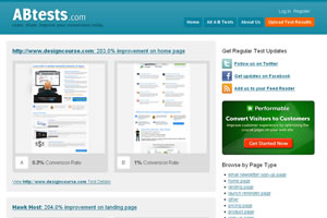 ABtests.com - Share A-B Testing Results. Improve your conversion today