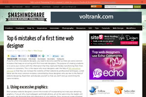 Top 6 mistakes of a first time web designer